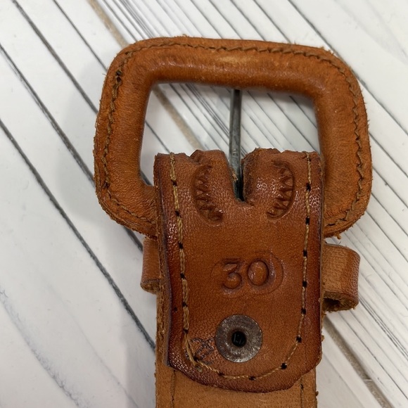 VINTAGE ETHNIC Leather belt , Size 30 - Picture 3 of 8
